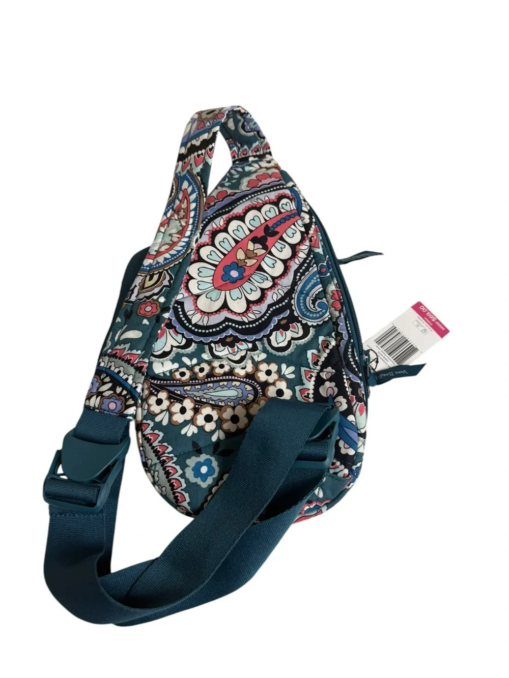 Quilted Crossbody essential compact sling backpack in  Haymarket Paisley Jewel